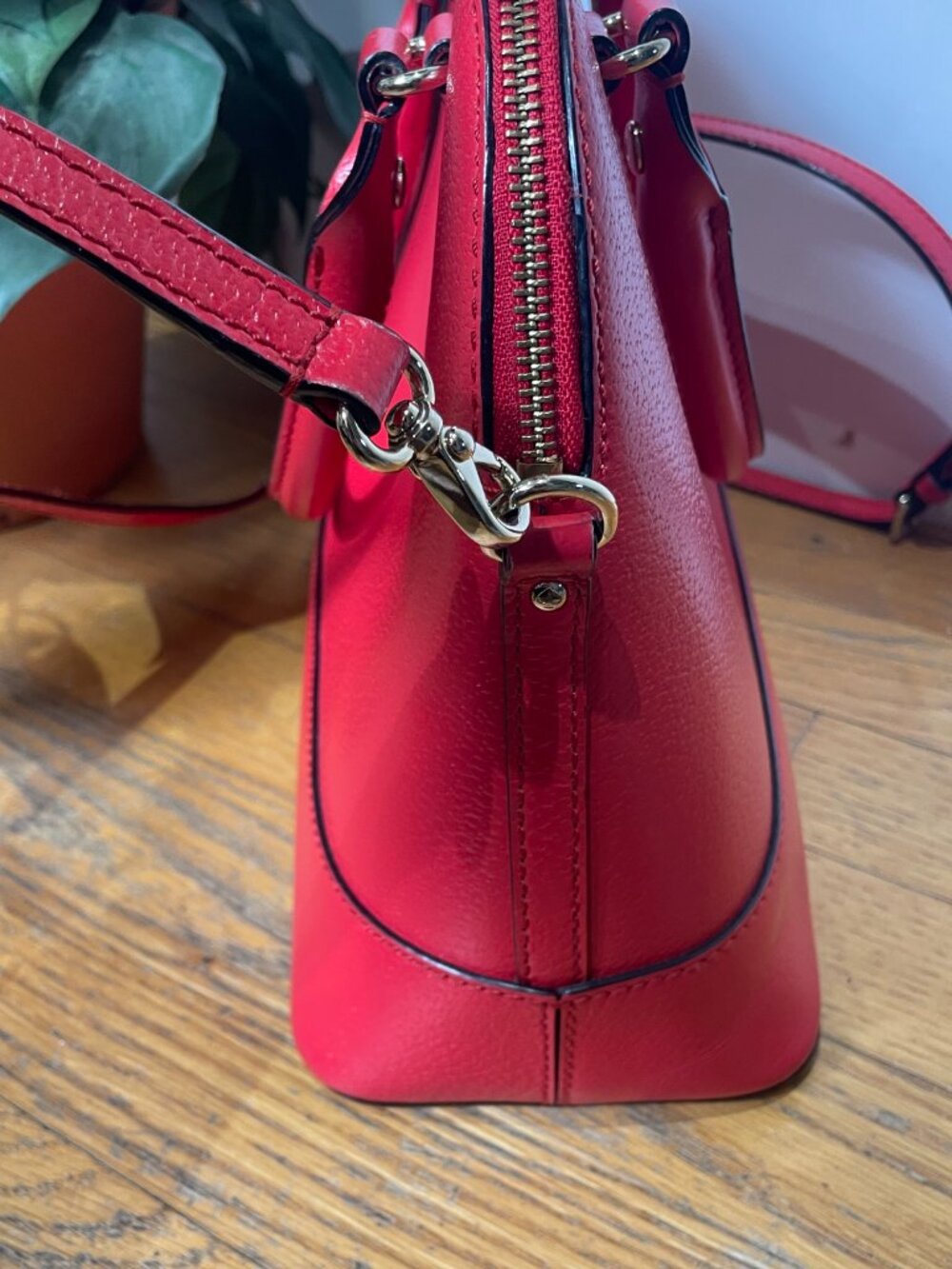 Kate Spade New York Wellesley Rachelle satchel in Cherry Red - Picture 5 of 13